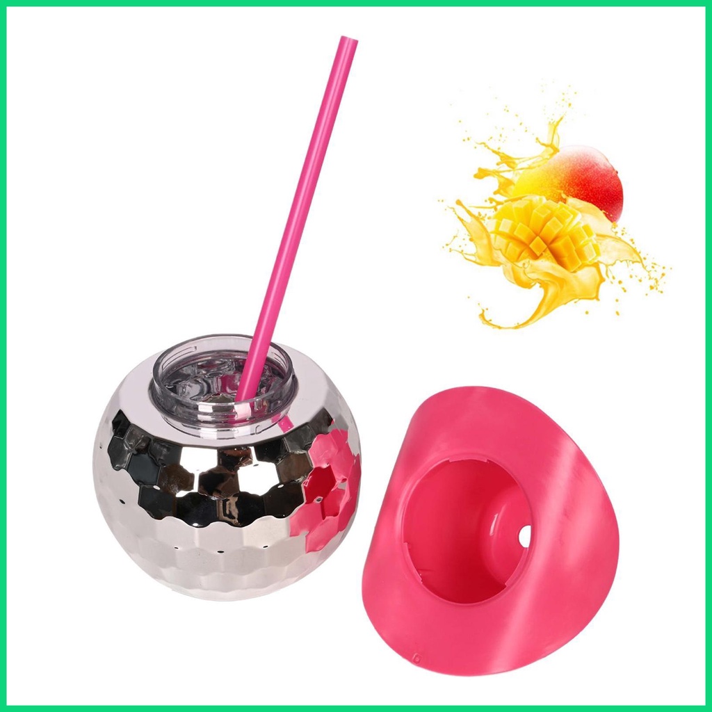 Cốc Cao Bồi Disco Có Nắp Và Ống Hút Kim Tuyến Vui Nhộn Tái Sử Dụng Được Cho jiwvn Jwvn