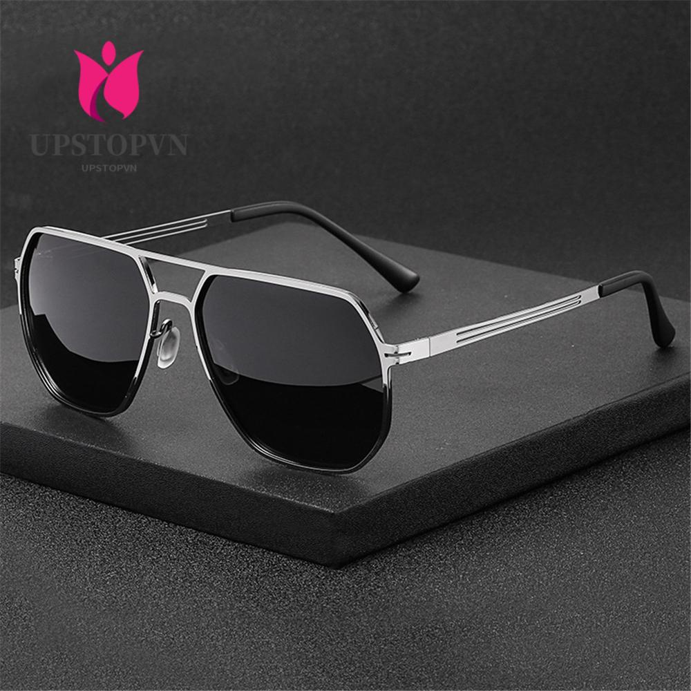 Kính Mát Phân Cực Gọng Kim Loại Cho Nam