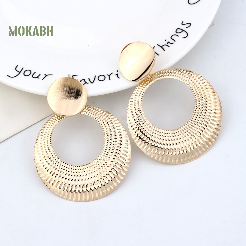 Bông Tai Hình Tròn Lớn Thời Trang Dành Cho Nữ