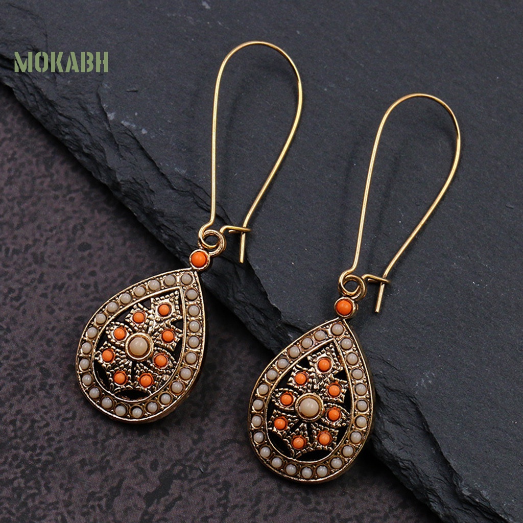 1 Đôi Bông Tai Hình Giọt Nước Phong Cách Bohemia Thanh Lịch Dành Cho Nữ