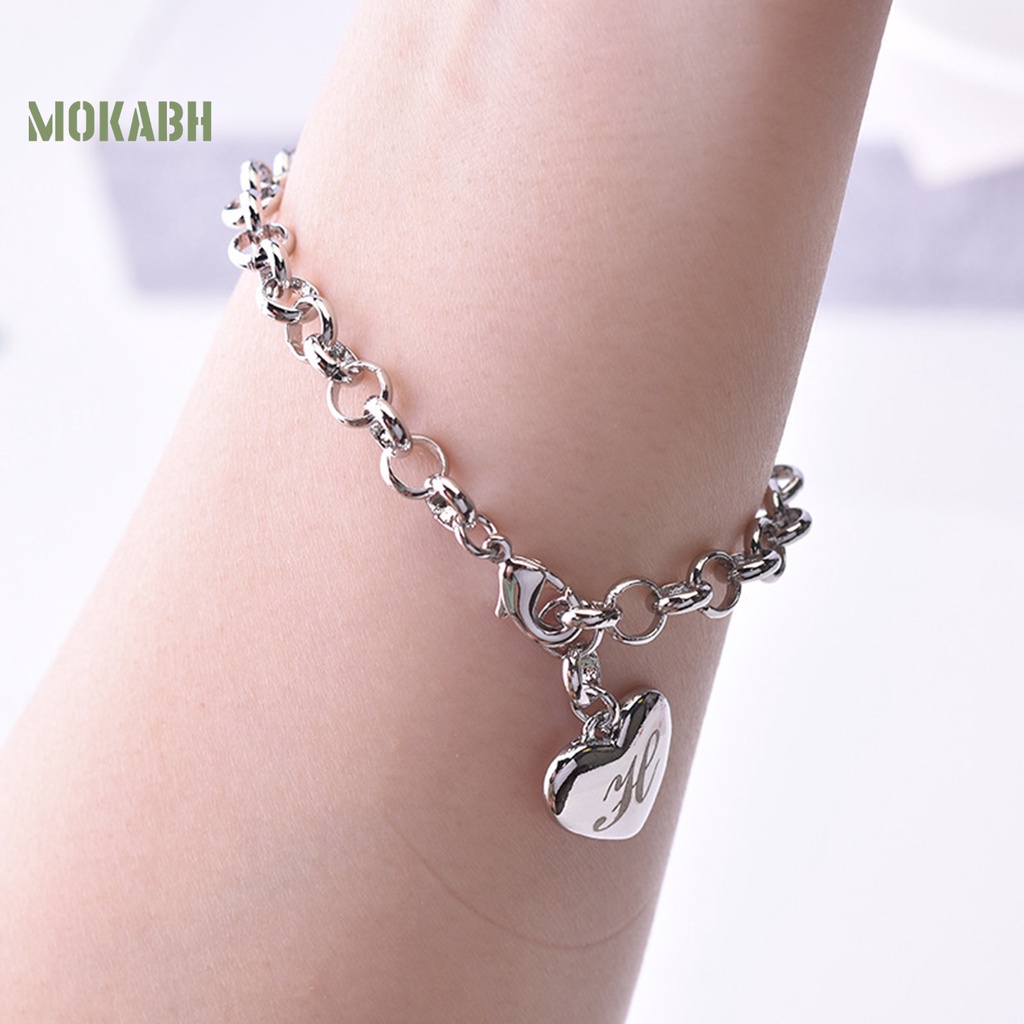 Vòng Đeo Tay Mặt 26 Chữ Cái Thời Trang Nữ Tính