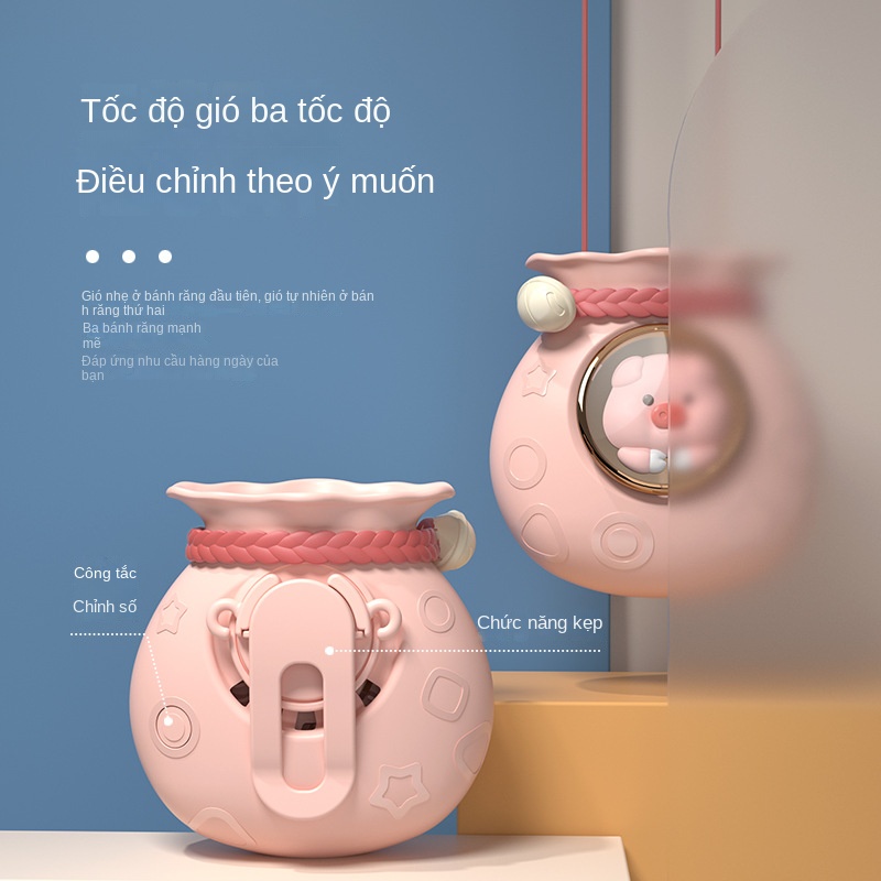 Quạt Mini Đeo Cổ / Cầm Tay Kèm Sạc usb Tiện Dụng Chất Lượng Cao
