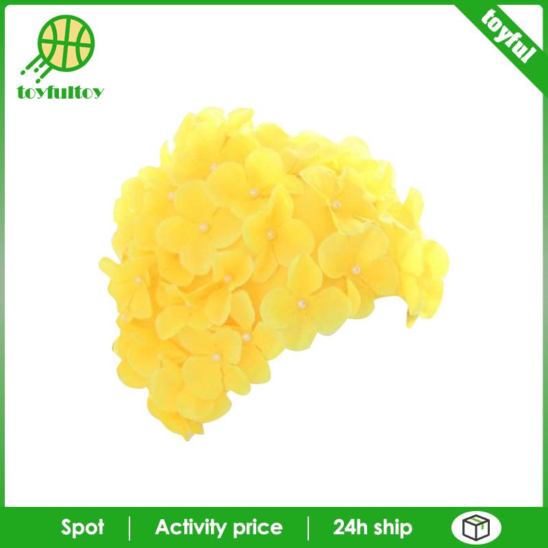 [Toyfulcabin] Mũ Bơi Đính Hoa Thời Trang Thích Hợp Làm Quà Tặng Kỳ Nghỉ
