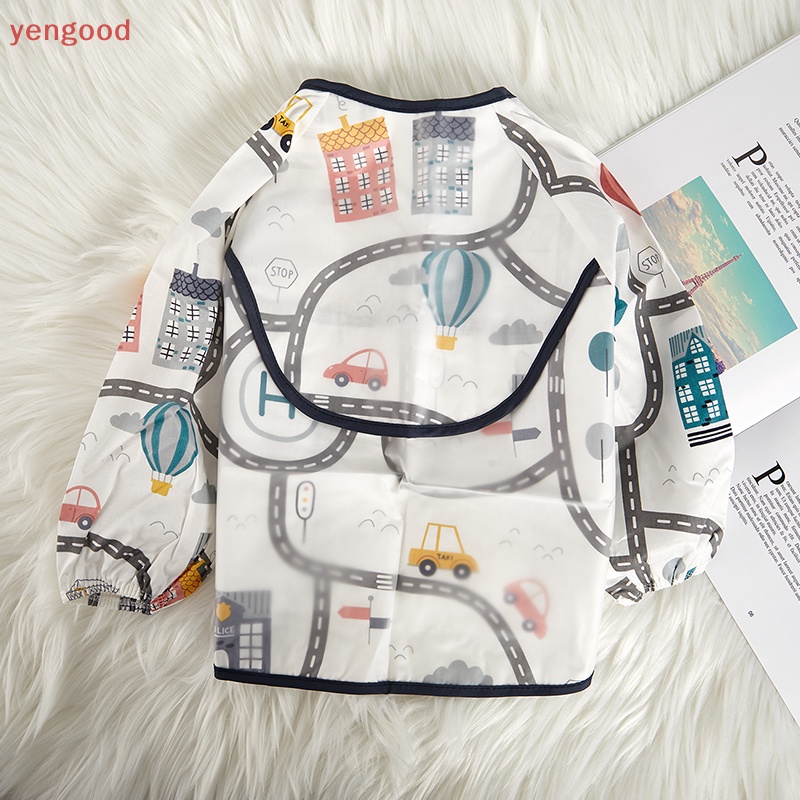 Yếm Ăn Tay Dài Chống Thấm Nước Tiện Dụng Cho Bé