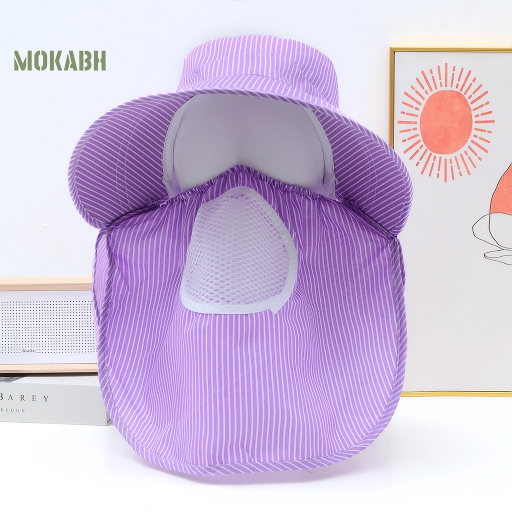 Nón Rộng Vành Chống Nắng Chống Tia UV Thoáng Khí Kèm Băng Đô Co Giãn Dành Cho Nữ