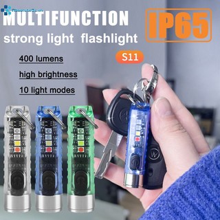 Móc khóa đèn pin led s11 mini độ sáng cao chống thấm nước có thể sạc lại