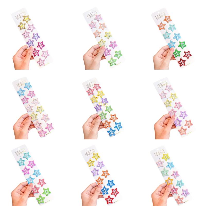 Set 10 / 12 Kẹp Tóc Nhiều Màu Sắc Thời Trang