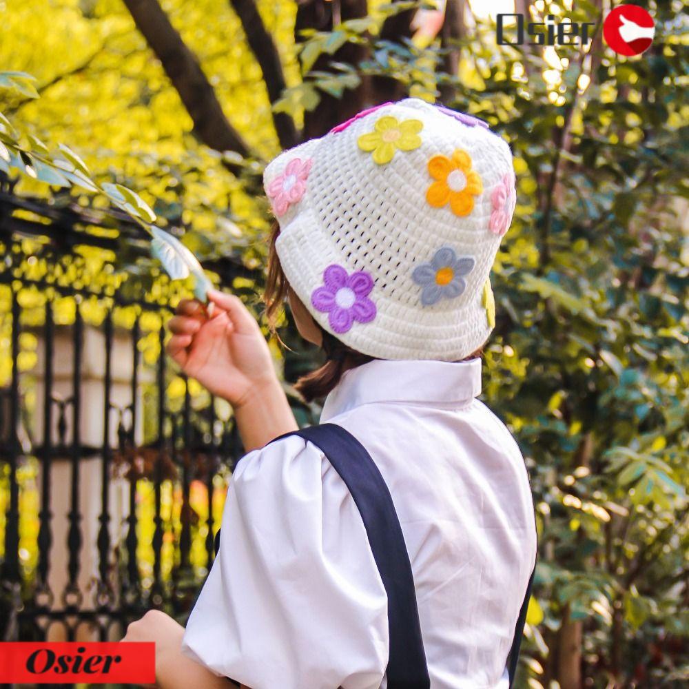 Osier1 Mũ Bucket Đan Móc Thời Trang Mùa Hè Cho Nữ