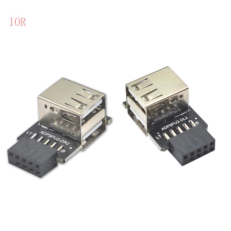 Bo Mạch Chủ Chuyển Đổi IOR 9Pin Sang 2 Cổng USB2 0 USB 9 Pin