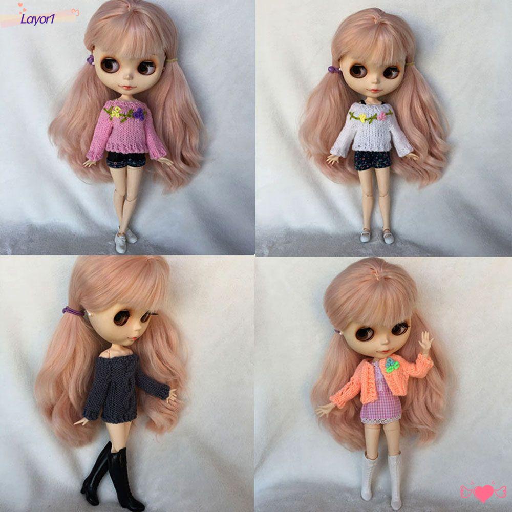 Layor1 Áo Sweater Dệt Kim Mini Nhiều Màu Sắc Giản Dị Làm Quà Tặng Đồ Chơi Búp Bê