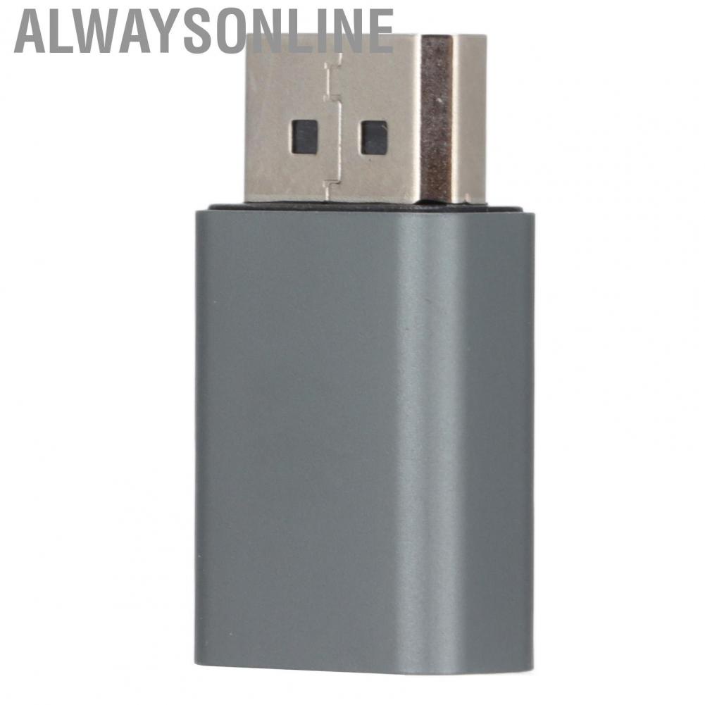 Alwaysonline DisplayPort Adapter  Aluminum Alloy Male To Mini DP Female for Video Transmission