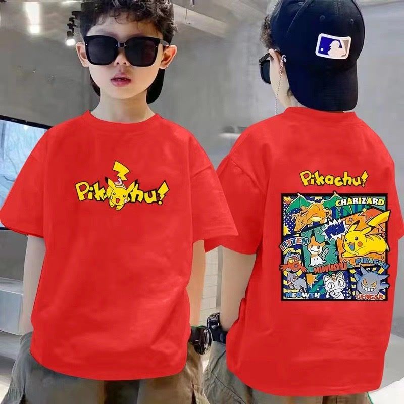 Áo Thun Tay Ngắn In Họa Tiết Thời Trang Mùa Hè Hàng Mới 2023 Dành Cho Bé Trai Kích Thước Lớn 100-160