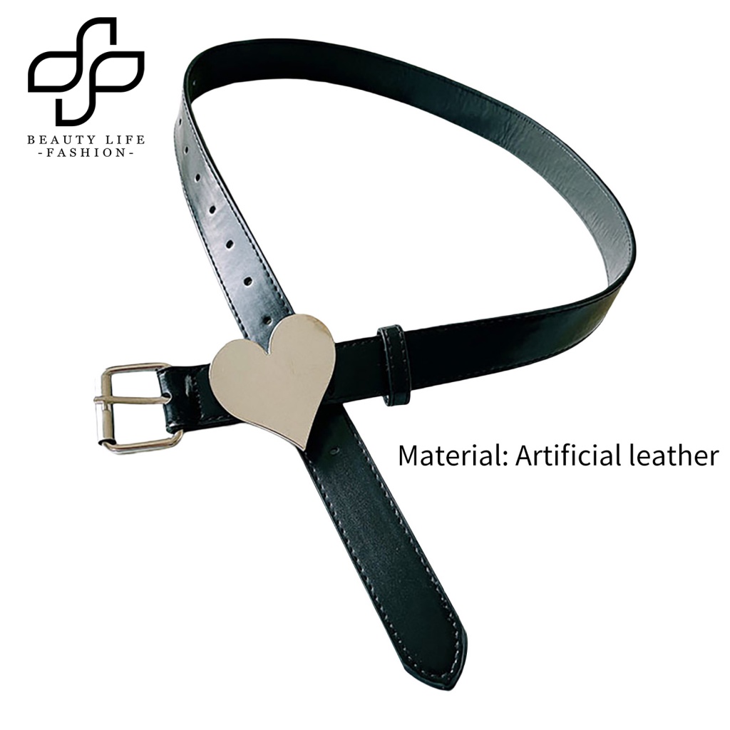 Thắt Lưng Da Giả Khóa Trái Tim Thoải Mái Chống Vỡ Dễ Điều Chỉnh Thời Trang Cho Nữ