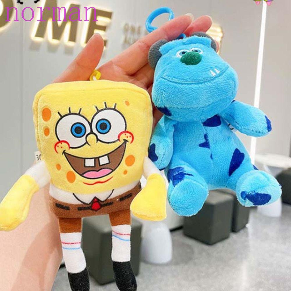 Norman Móc Chìa Khóa Hình Spongebob Nhồi Bông DIY Trang Trí Xe Hơi / Túi Xách / Đồ Chơi Quà Tặng Cho Bé