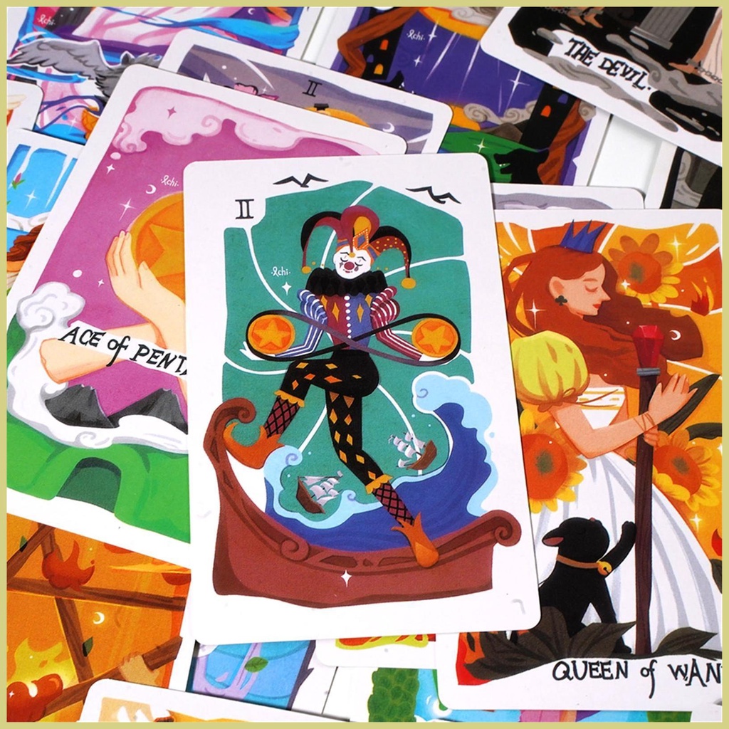Bộ Bài tarot 78 Thẻ Bài tarot Tiểu Thuyết Ảo Thuật aseavn
