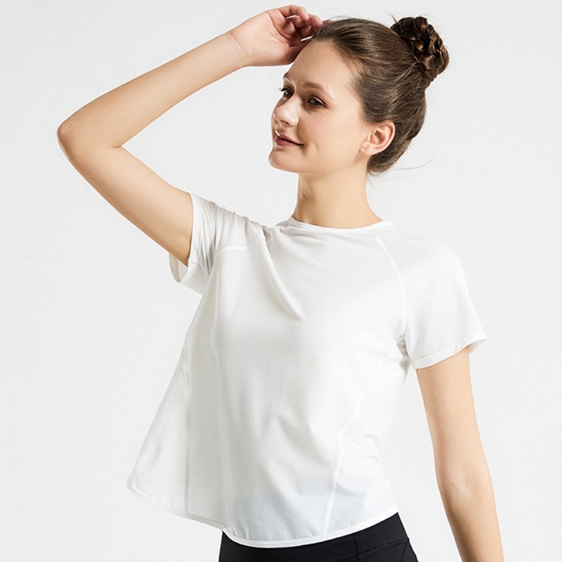 Áo Thun Thể Thao Tay Ngắn Siêu Nhẹ Chất Liệu Khô Thoáng Nhanh Thời Trang Cho Nữ