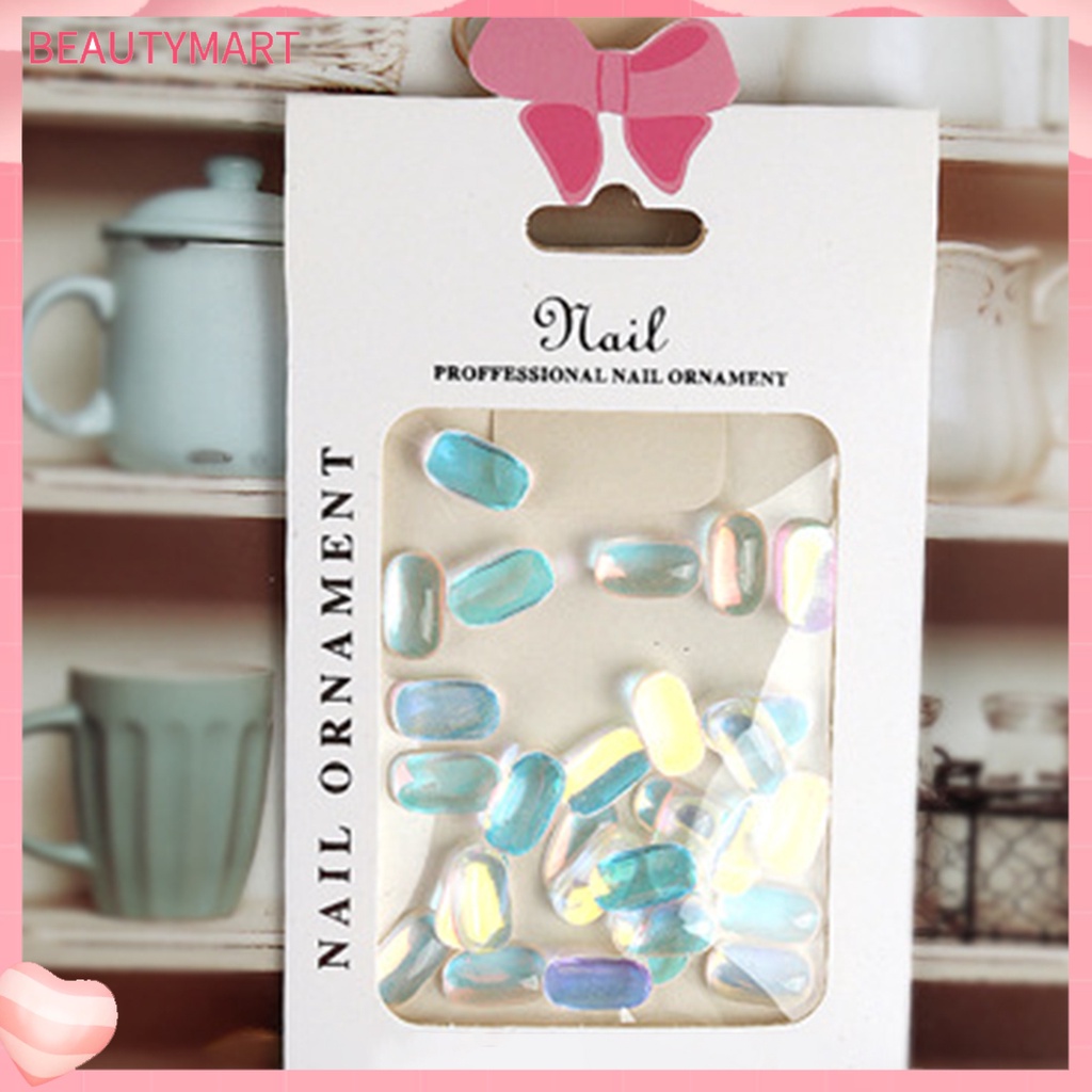 Bộ 30 Phụ Kiện Trang Trí Móng Tay Nghệ Thuật Tạo Hiệu Ứng Màu Sắc Tươi Sáng DIY