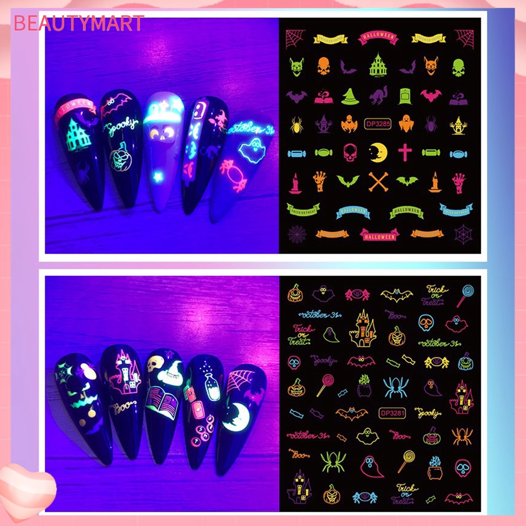 Miếng Dán Trang Trí Móng Tay Phát Quang Siêu Mỏng Không Phai