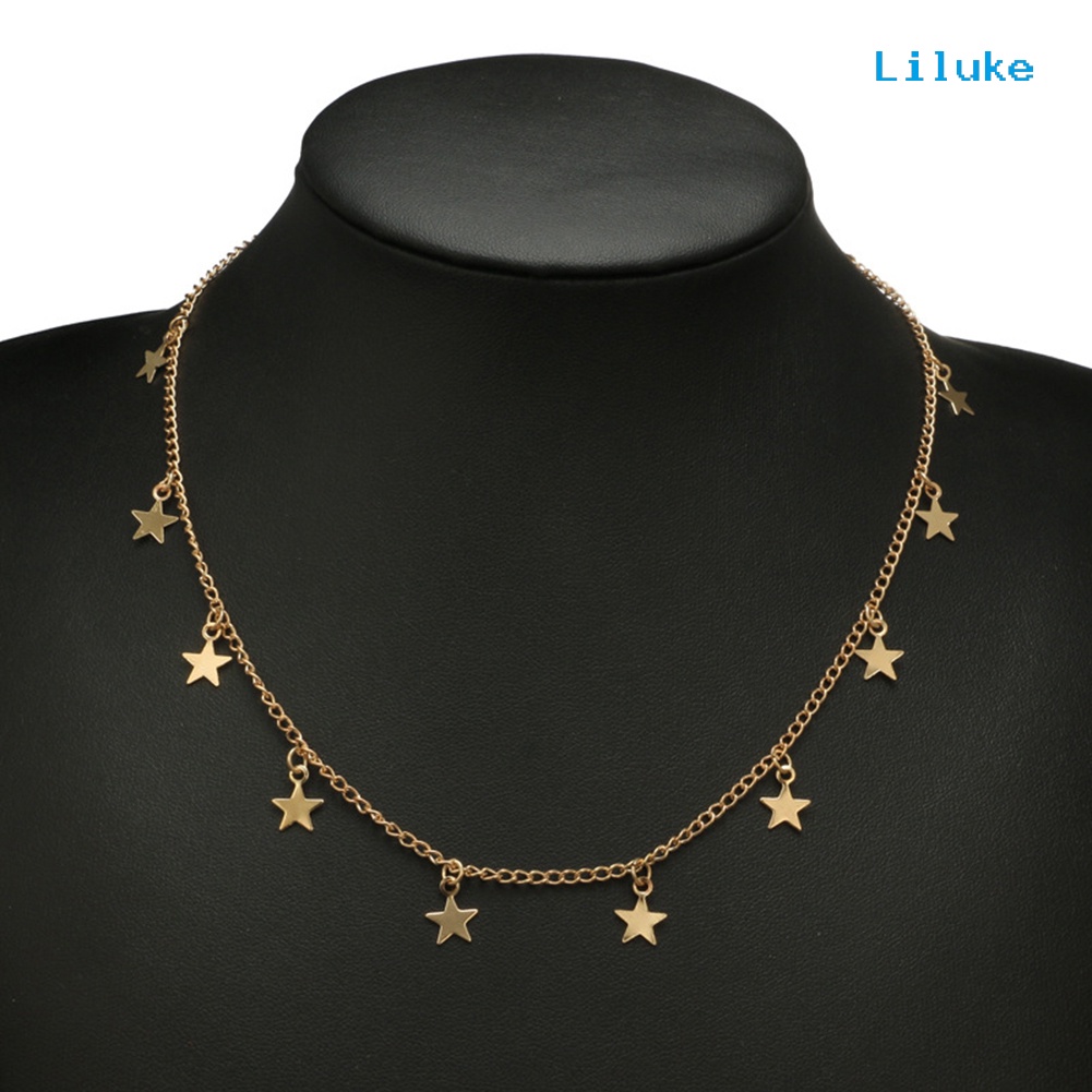 Vòng cổ Hợp Kim Trang Trí Mặt Hình Ngôi Sao Nhỏ Xinh Xắn Thời Trang Cho Nữ