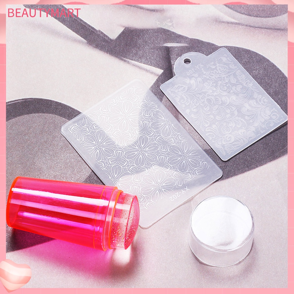 1 Bộ Dụng Cụ In Hình Móng Tay Bằng Silicone Gọn Nhẹ Tái Sử Dụng Được Cho Nữ