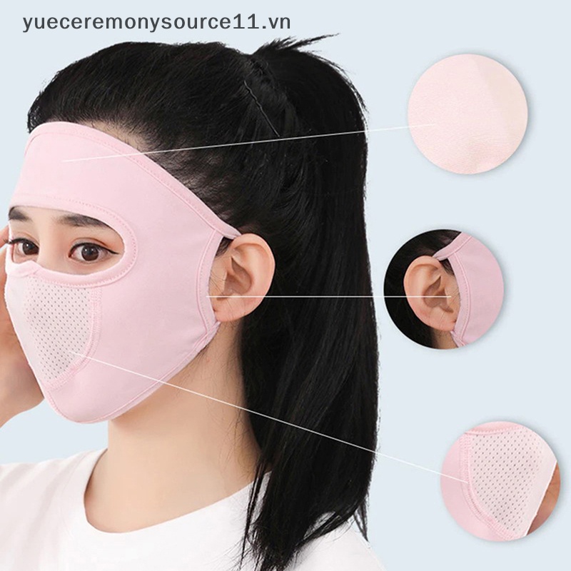 Khẩu Trang Chống Tia UV Bằng Lụa Dùng Khi Đi Xe Đạp / Xe Máy