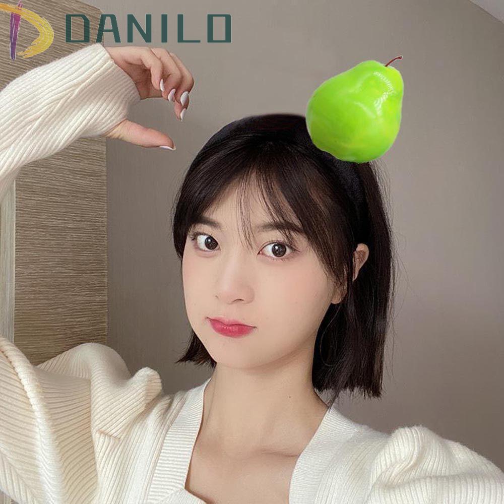 Danilo Băng Đô Cài Tóc Chống Trượt Hình Trái Cây Vui Nhộn Thanh Lịch Cho Nữ