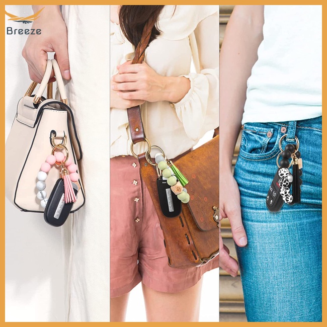 Set 3 Vòng Tay Da Pu Phối Chuỗi Hạt Thời Trang Cho Nữ