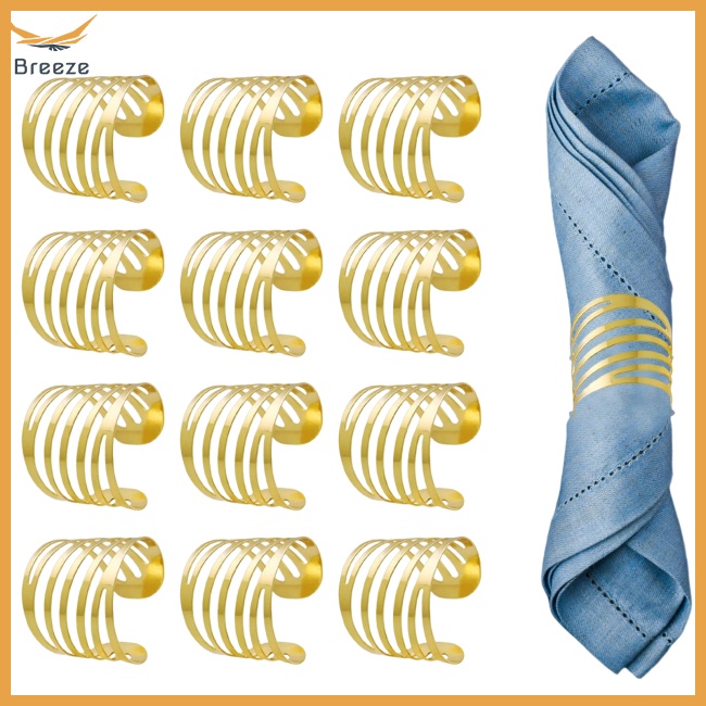 Set 12 Giá Đỡ Khăn Ăn Khoét Lỗ Dùng Trang Trí Tiệc Cưới / Lễ Tạ Ơn / Giáng Sinh