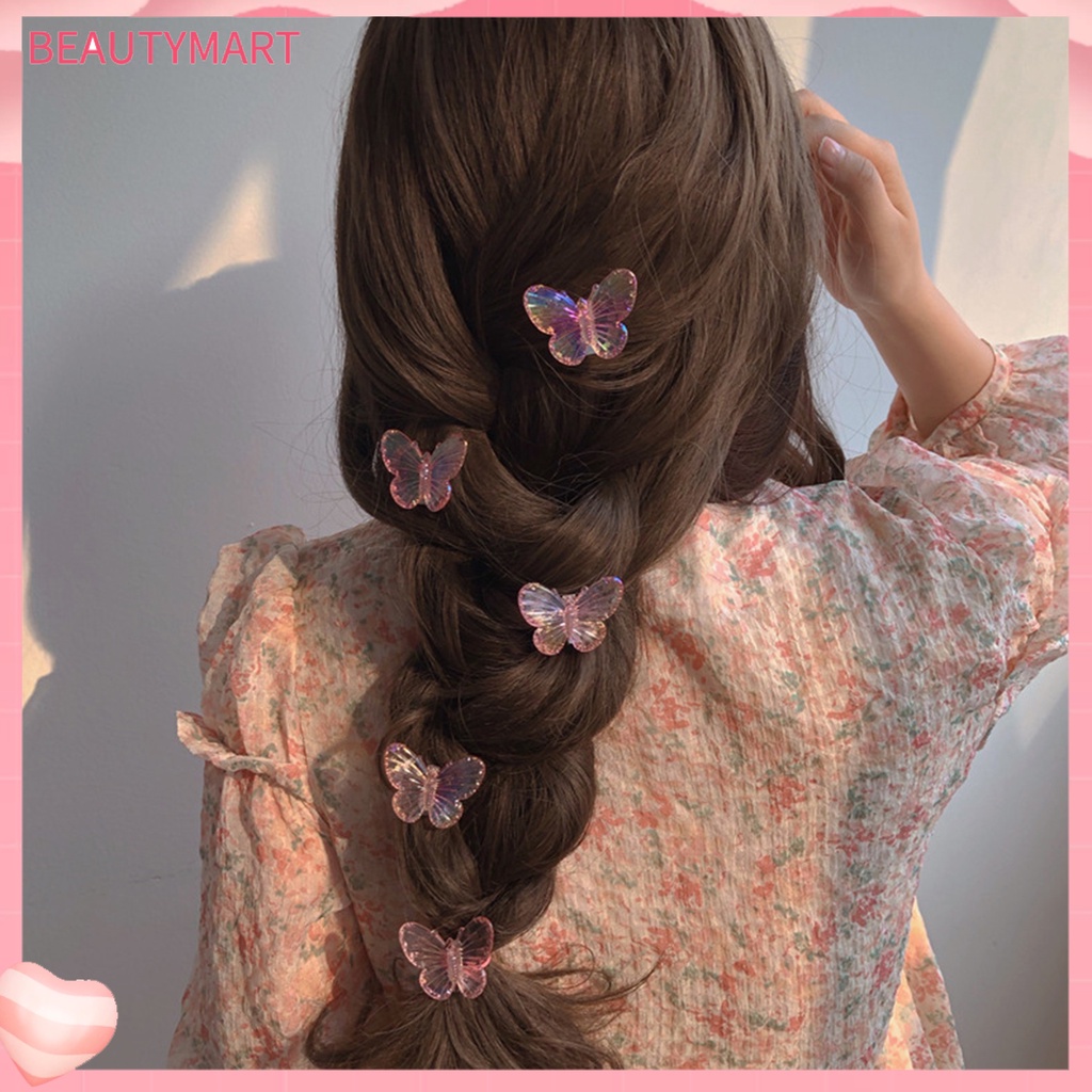 Kẹp Tóc Trong Suốt Tạo Hiệu Ứng 3D Độ Bóng Cao Trang Trí Tóc Mùa Hè