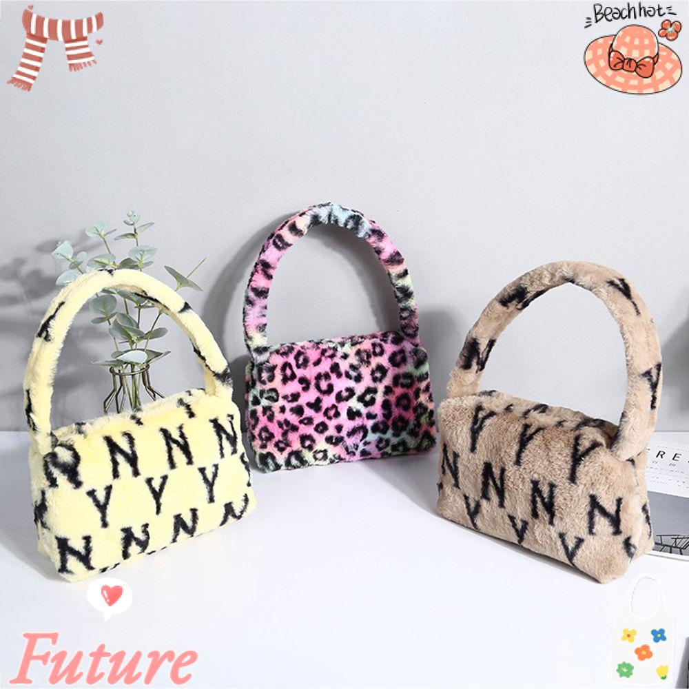 Túi Đeo Vai Phủ Lông Họa Tiết Da Báo Thời Trang Sang Trọng Cho Nữ