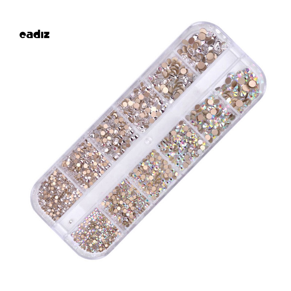 Set 1440 Hạt Cườm 12 Ngăn Dùng Trang Trí Móng Nghệ Thuật DIY