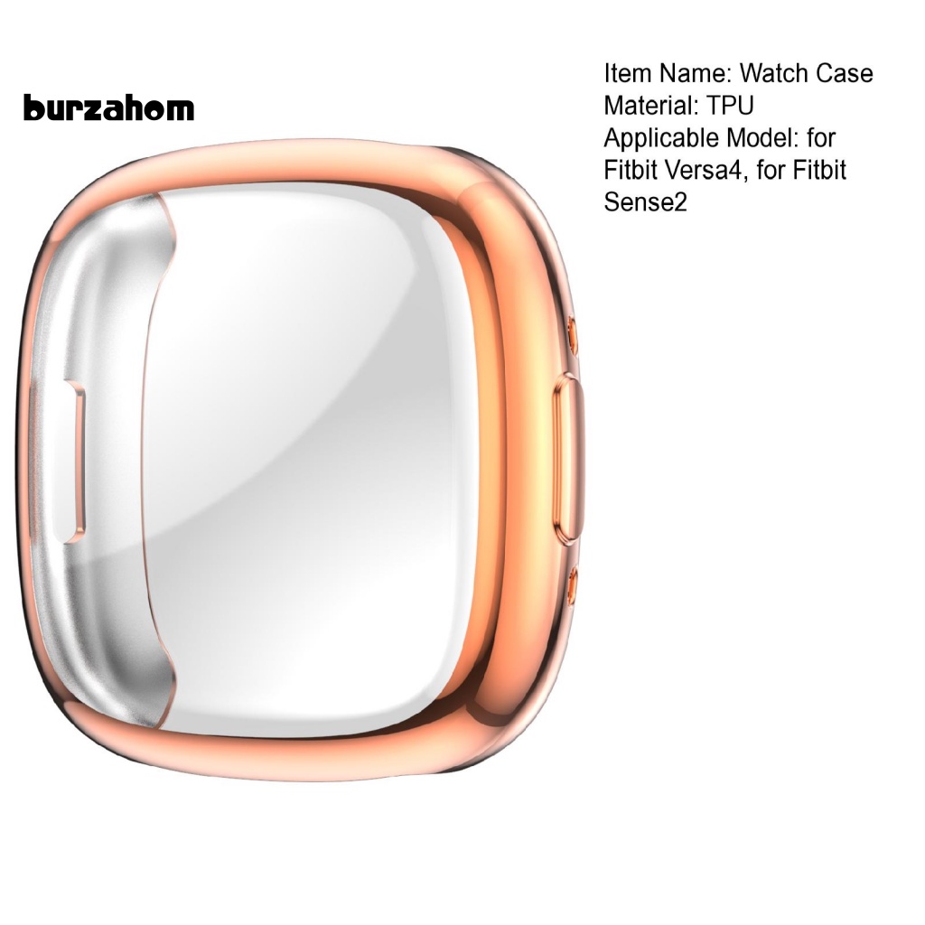 Ốp Bảo Vệ Bằng TPU Mạ Điện Chống Rơi Chống Bụi Cho Đồng Hồ Thông Minh Fitbit Versa4 / Sense2