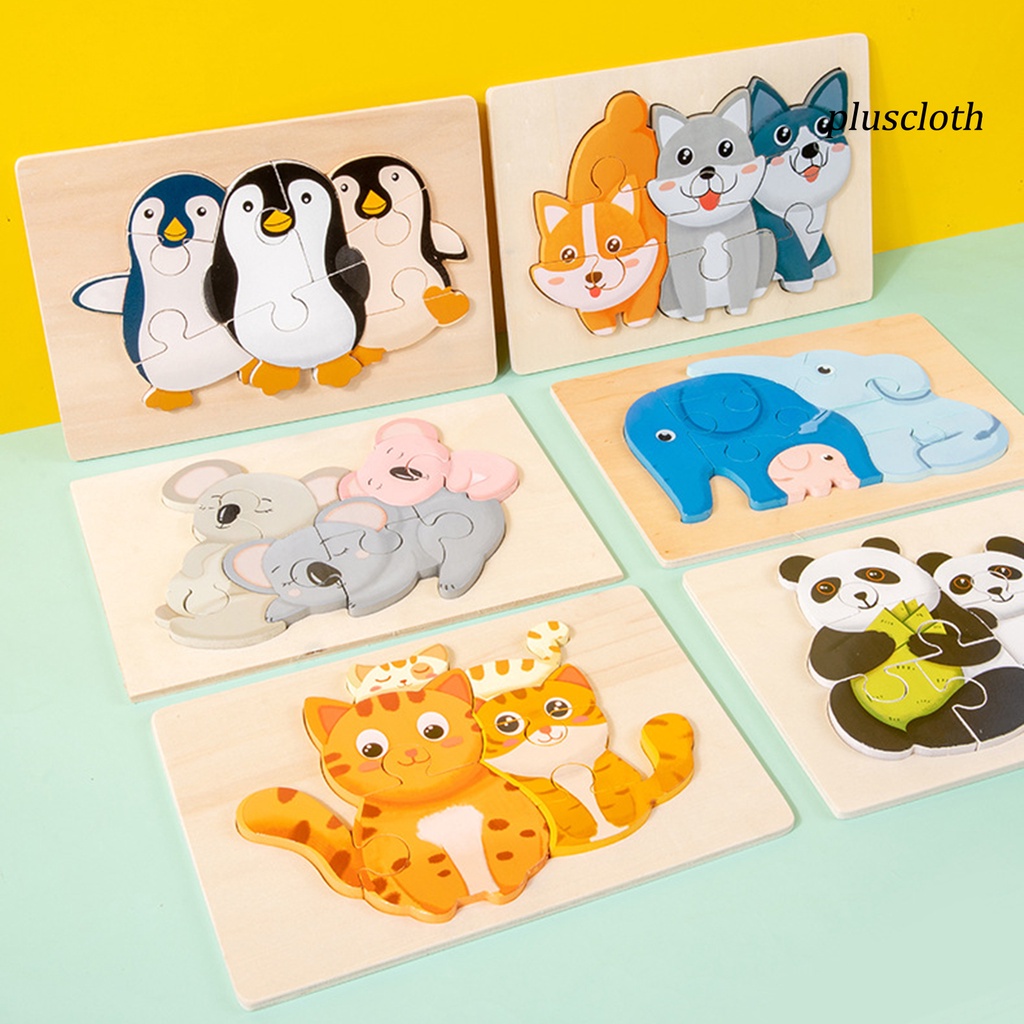 Bộ Đồ Chơi Lắp Ráp Bằng Gỗ Hình Động Vật Dễ Thương Cho Bé