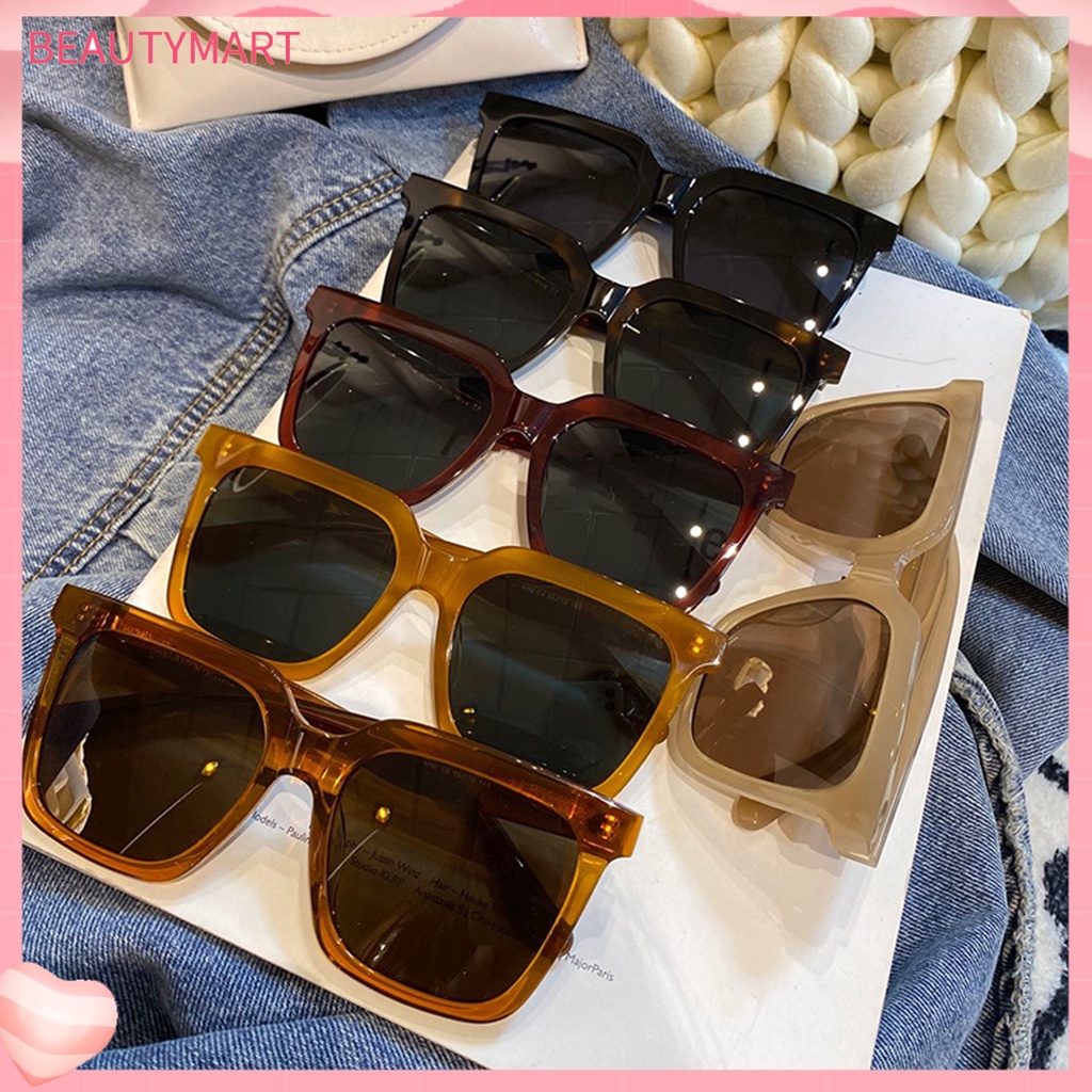 Kính Mát Gọng Vuông Lớn Chống Tia UV / Gió Thời Trang Đi Biển