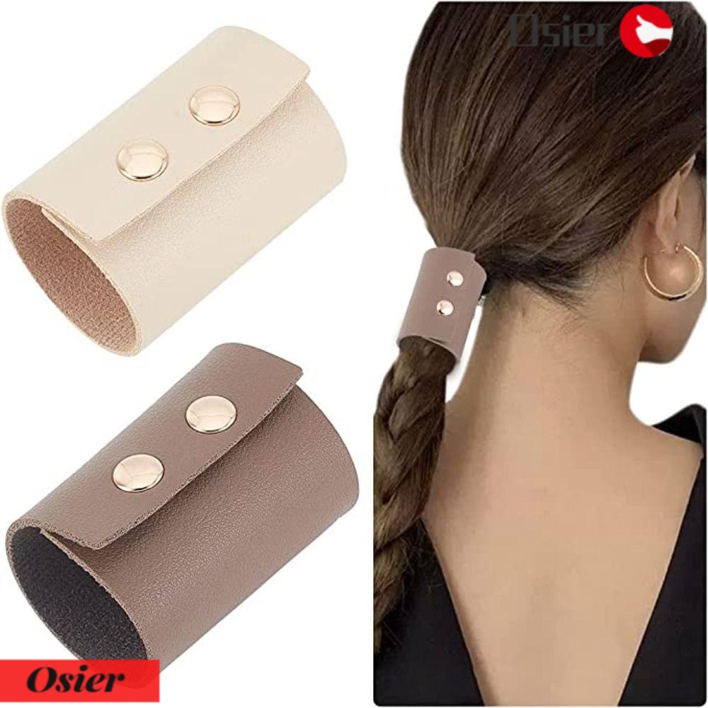 Dây Buộc Tóc Đuôi Ngựa Bằng Da Handmade 1 Cái Cho Nữ