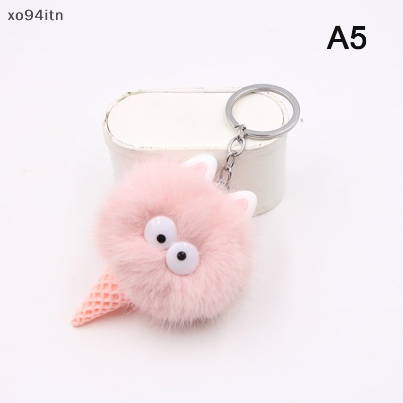 Móc Khóa Banh Lông Xù 6cm Gắn Trang Trí