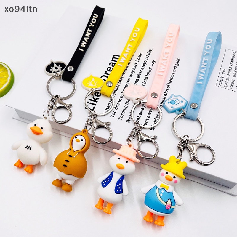 Móc Khóa Hình Vịt Con Dễ Thương Bằng PVC