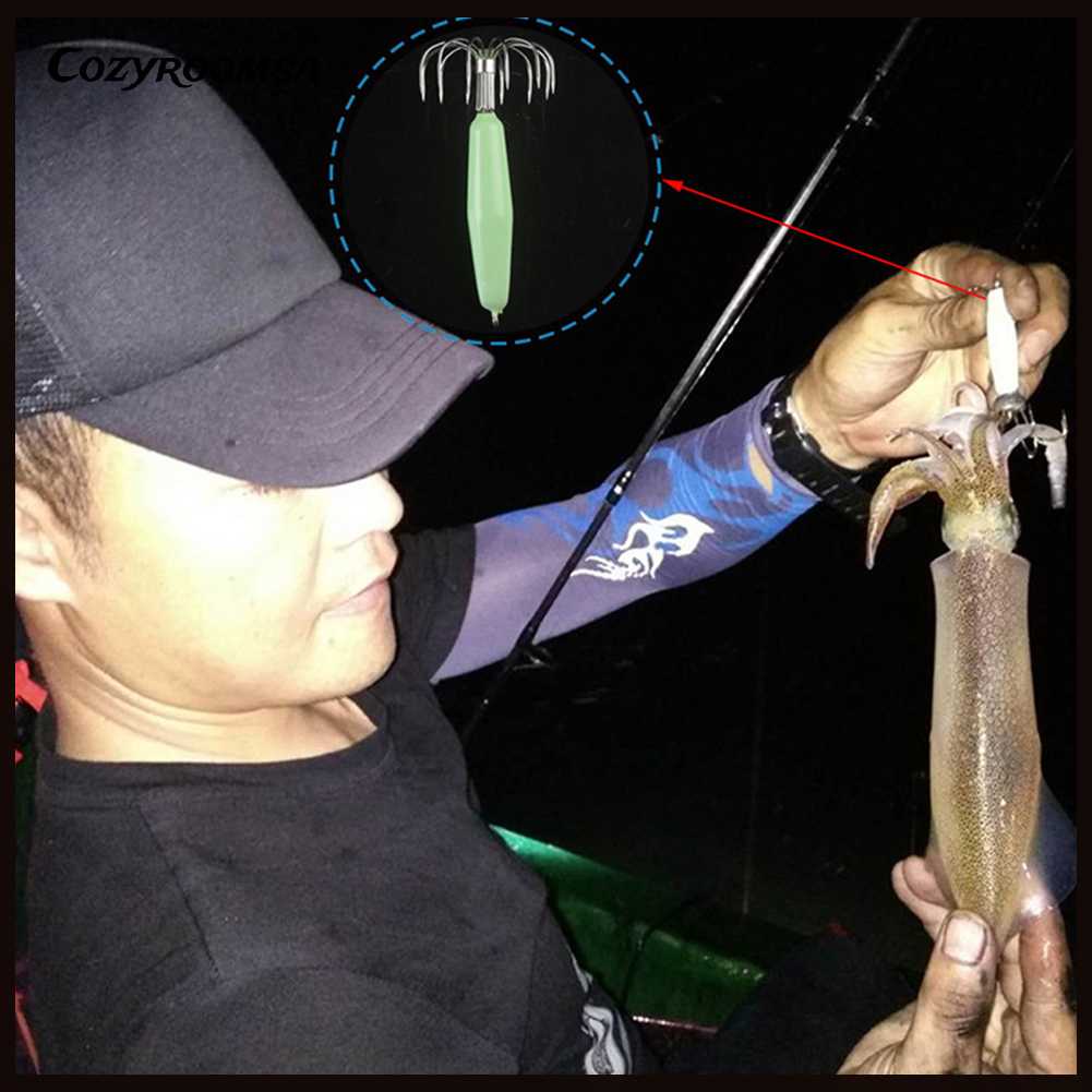 Bộ 12 Móc Câu Hình Con Mực Phát Quang