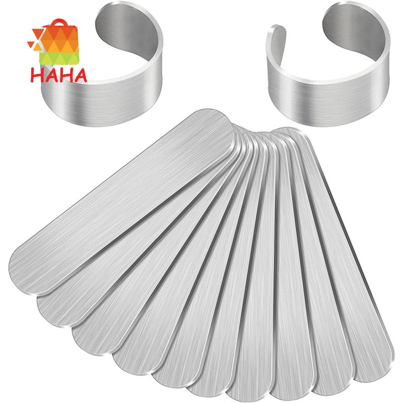 Set 12 Nhẫn Trơn Bằng Nhôm 0.47X2.24 Inch Làm Trang Sức DIY