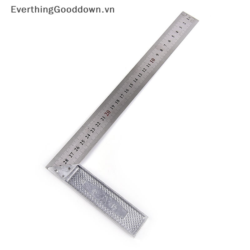 1 Thước Đo Góc 90 Độ Bằng Thép Không Gỉ 15x30cm