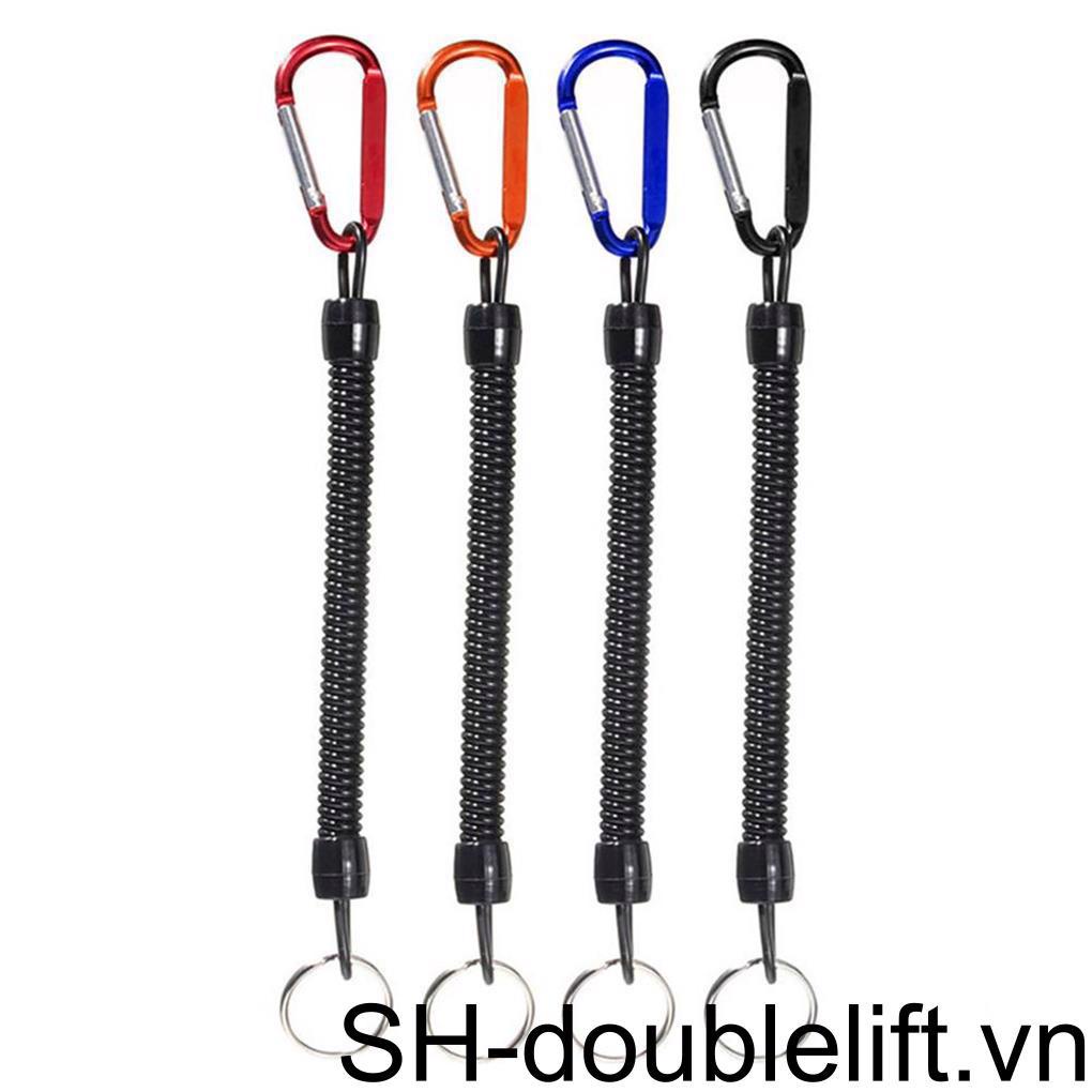 Bộ 4 Dây Lò Xo Móc Khóa An Toàn Chống Mòn Cho Hoạt Động Câu Cá