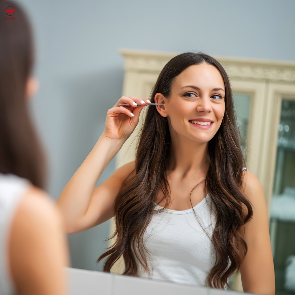 Dụng Cụ Lấy Ráy Tai Cán Dài Bằng Kim Loại Có Thể Tái Sử Dụng