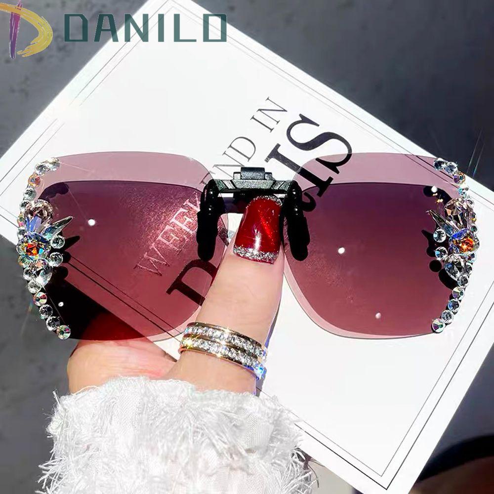 Kính Mát Phân Cực Chống Tia UV Dạng Kẹp Hình Đa Giác Thời Trang