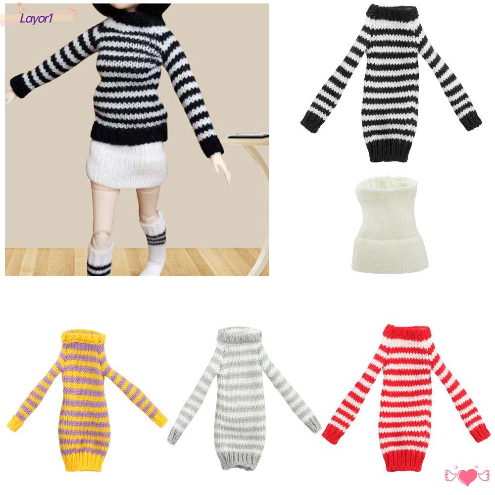 Layor1 Áo Sweater Dệt Kim Mini Nhiều Màu Sắc Giản Dị Phụ Kiện Nhà Búp Bê