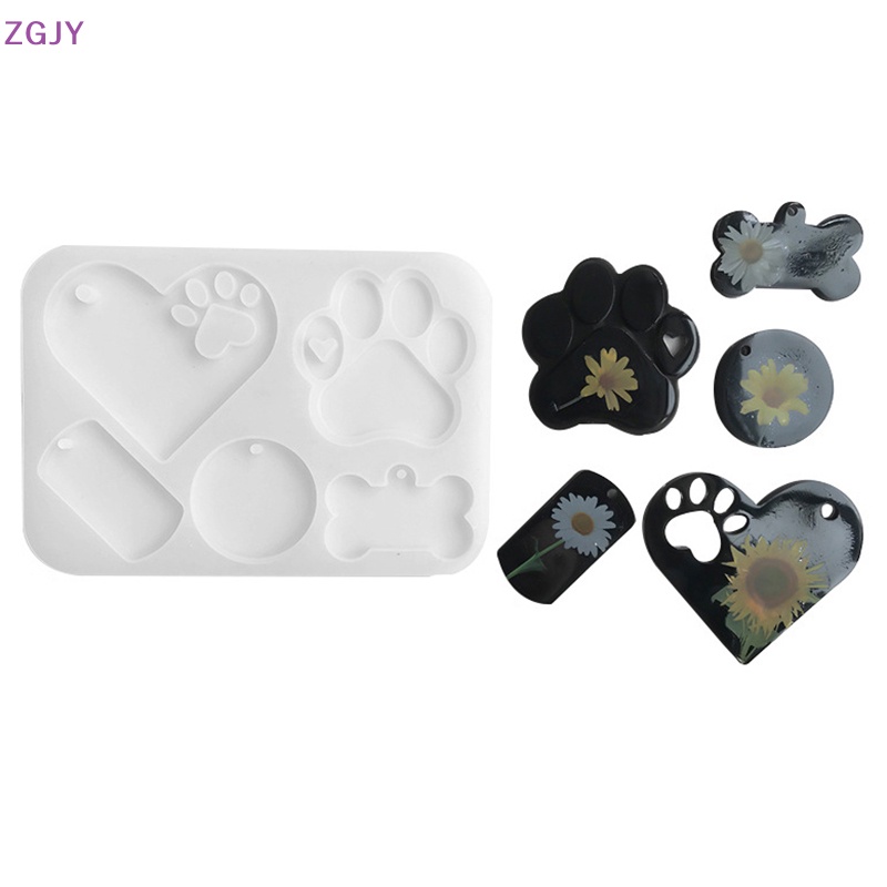 Khuôn Silicon Làm Móc Khóa / Mặt Dây Chuyền Hình Khúc Xương Cún Bằng Resin Epoxy DIY Mới