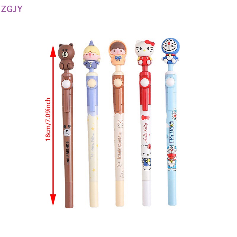 Bút Xoay ZGJY Họa Tiết Hoạt Hình Sáng Tạo Kiểu Nhật Hàn Cho Học Sinh Mới