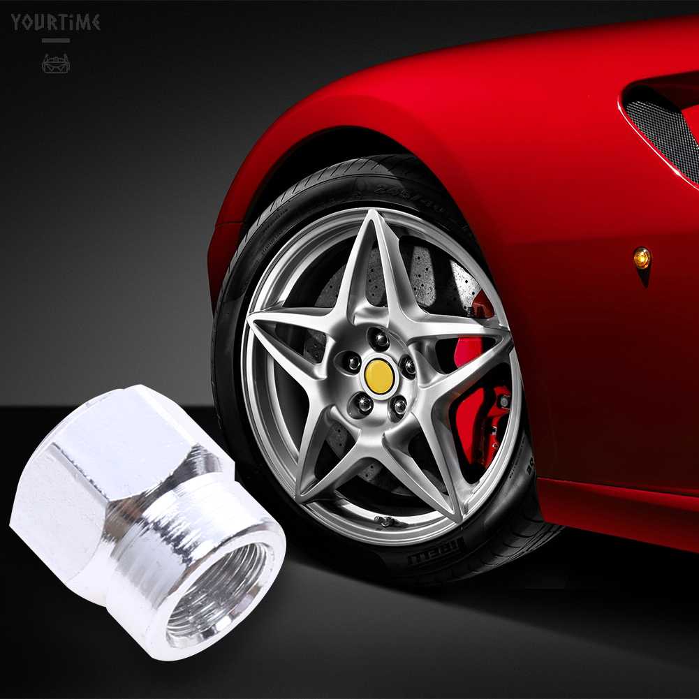 Bộ 4 Nắp Van Bánh Xe Hơi Bằng Nhôm Chống Bụi Tiện Dụng