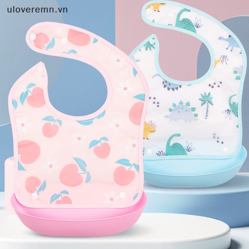 Yếm Ăn Mềm Mại In Họa Tiết Hoạt Hình Dễ Thương Cho Bé Sơ Sinh