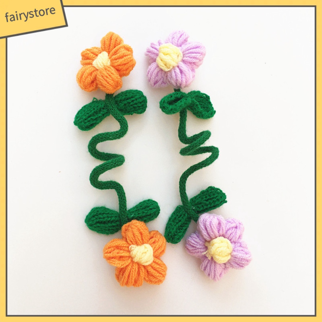 1 Bông Tai Lủng Lẳng Hình Hoa Màu Sắc Tươi Sáng Phong Cách Ngày Lễ