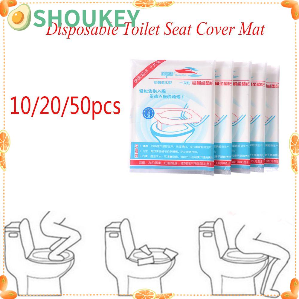 Set 10 / 20 / 50 Vỏ Giấy Lót Bồn Cầu Dùng Một Lần Tiện Dụng